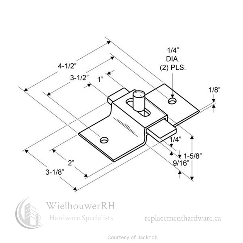 5058 Latch Slide Surface Mounted, diagram