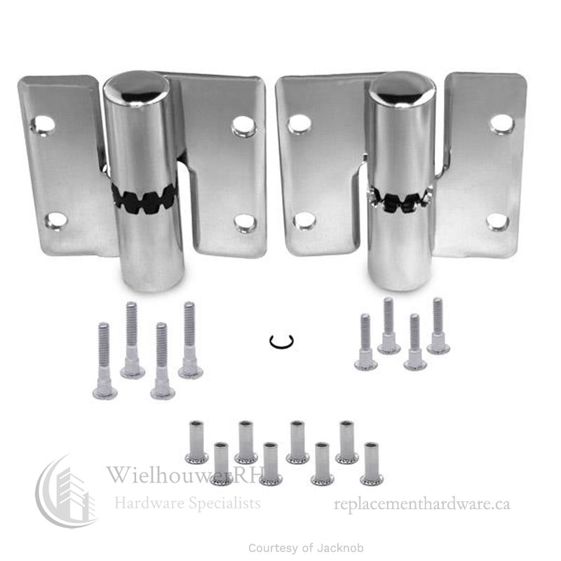 7011 Hinge Surface Mounted (RH-IN/LH-OUT) 3/32" Thick x 3" HT Brass/Chrome